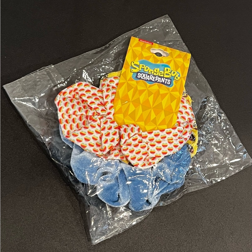 New 3 SpongeBob SquarePants Hair Scrunchie Bands Tags Nickelodeon Khohl’s